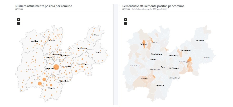 Coronavirus in Trentino, 7 positivi attivi a Ledro e Dro
